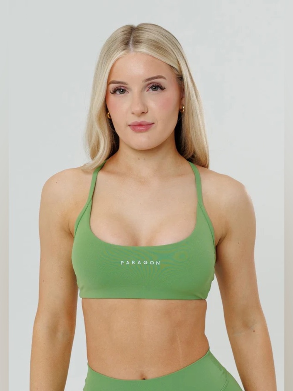 Paragon RecStretch Limitless Crossback Sports Bra in Kiwi size S